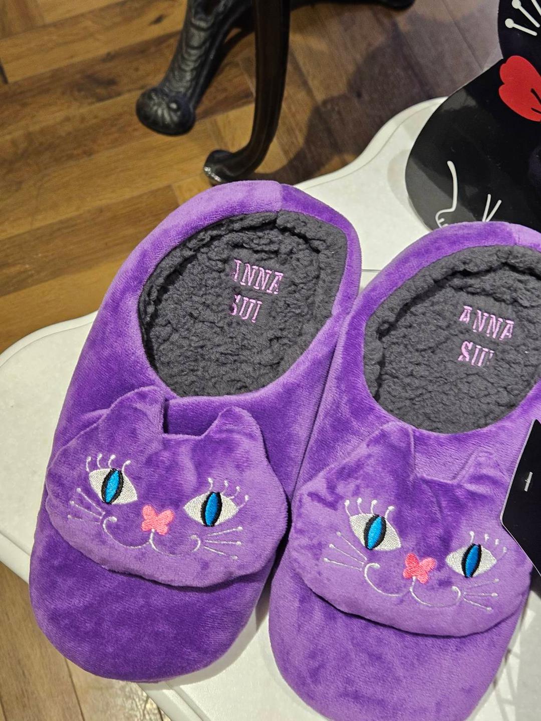 안나수이 룸 슈즈 고양이 슬리퍼