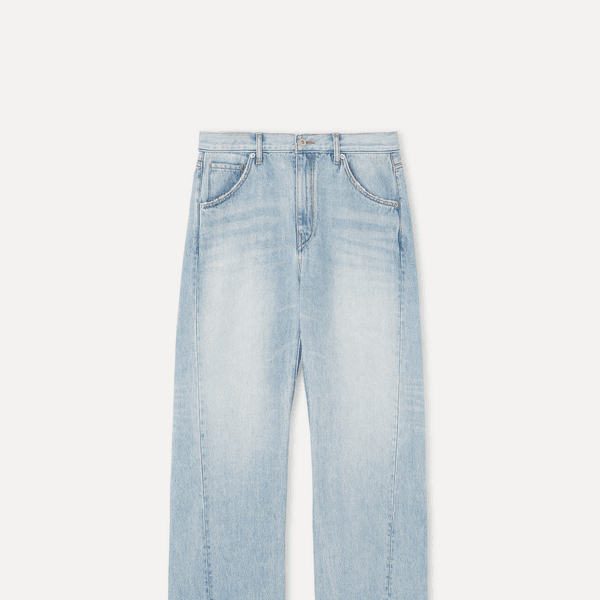 Tate off-curve wide fit jeans light blue wash