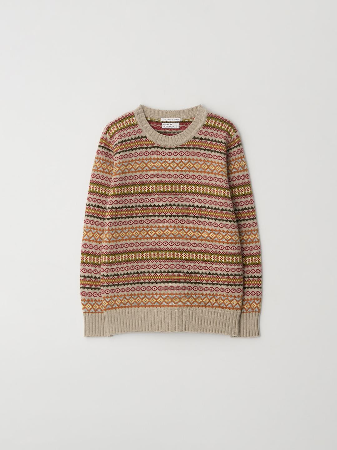 Angela fair isle knit_beige