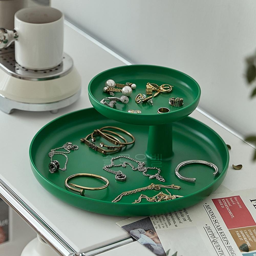 미드센츄리 로터리 트레이 북유럽 정리함 화장대 반지 귀걸이 악세사리 트레이 플레이트