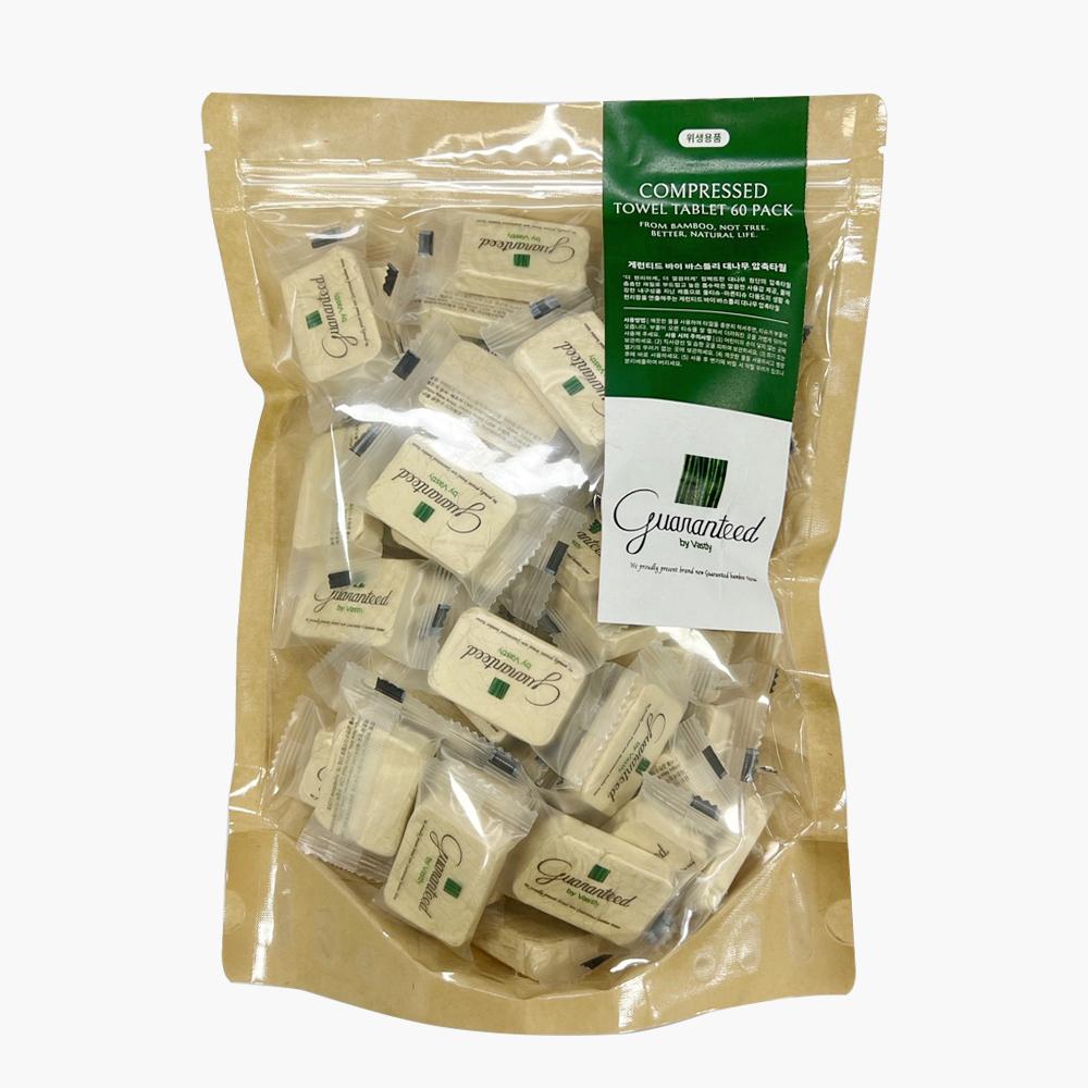 게런티드 마른 압축타올 물티슈60개입