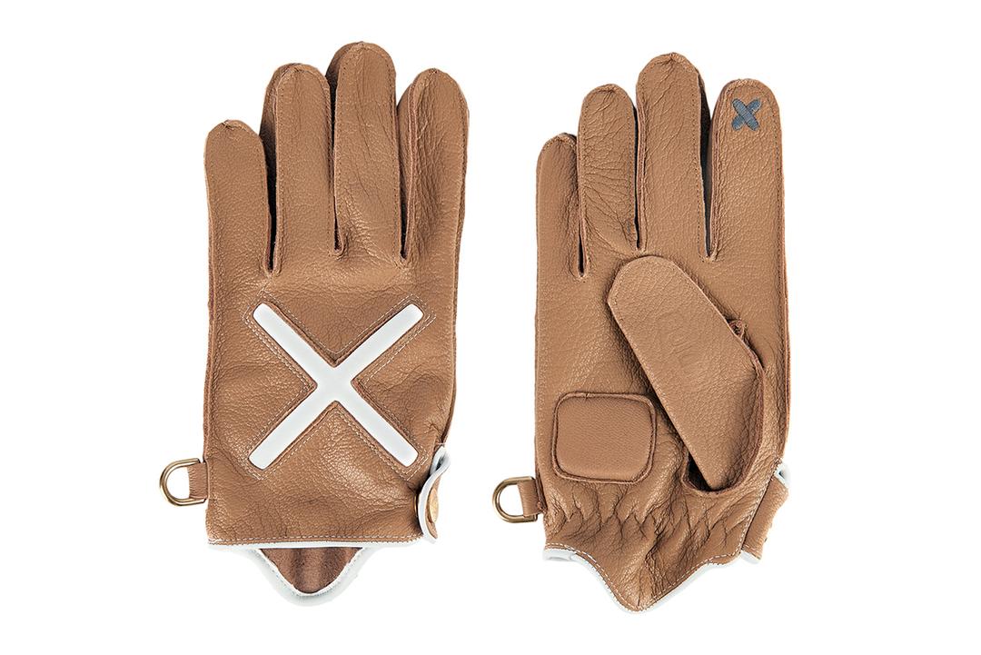 인다이스 X 디어 레더 장갑 베이지 스마트터치 바이크글러브