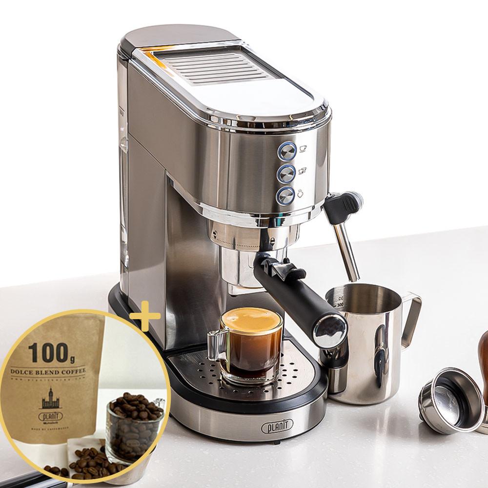 가정용 커피머신 반자동 에스프레소 수동 원두 커피머신기 홈카페 사무실 2IN1