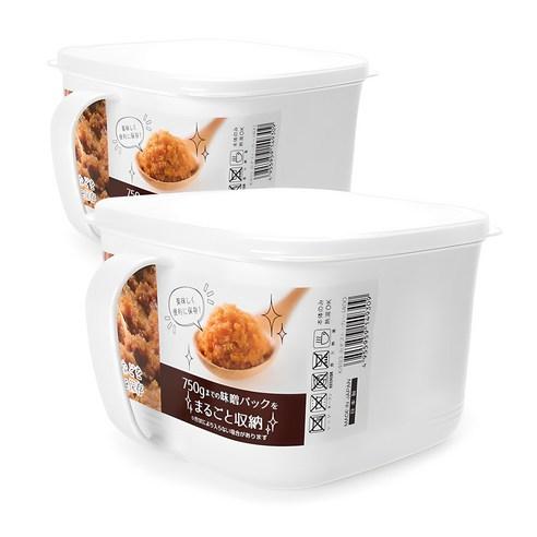 나카야 일본 손잡이 화이트 밀폐용기, 2개 - 밀폐용기/세트 | 쿠팡