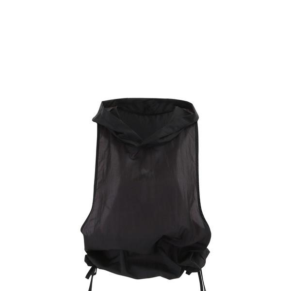 Sheer glow summer Hoodie [Black]