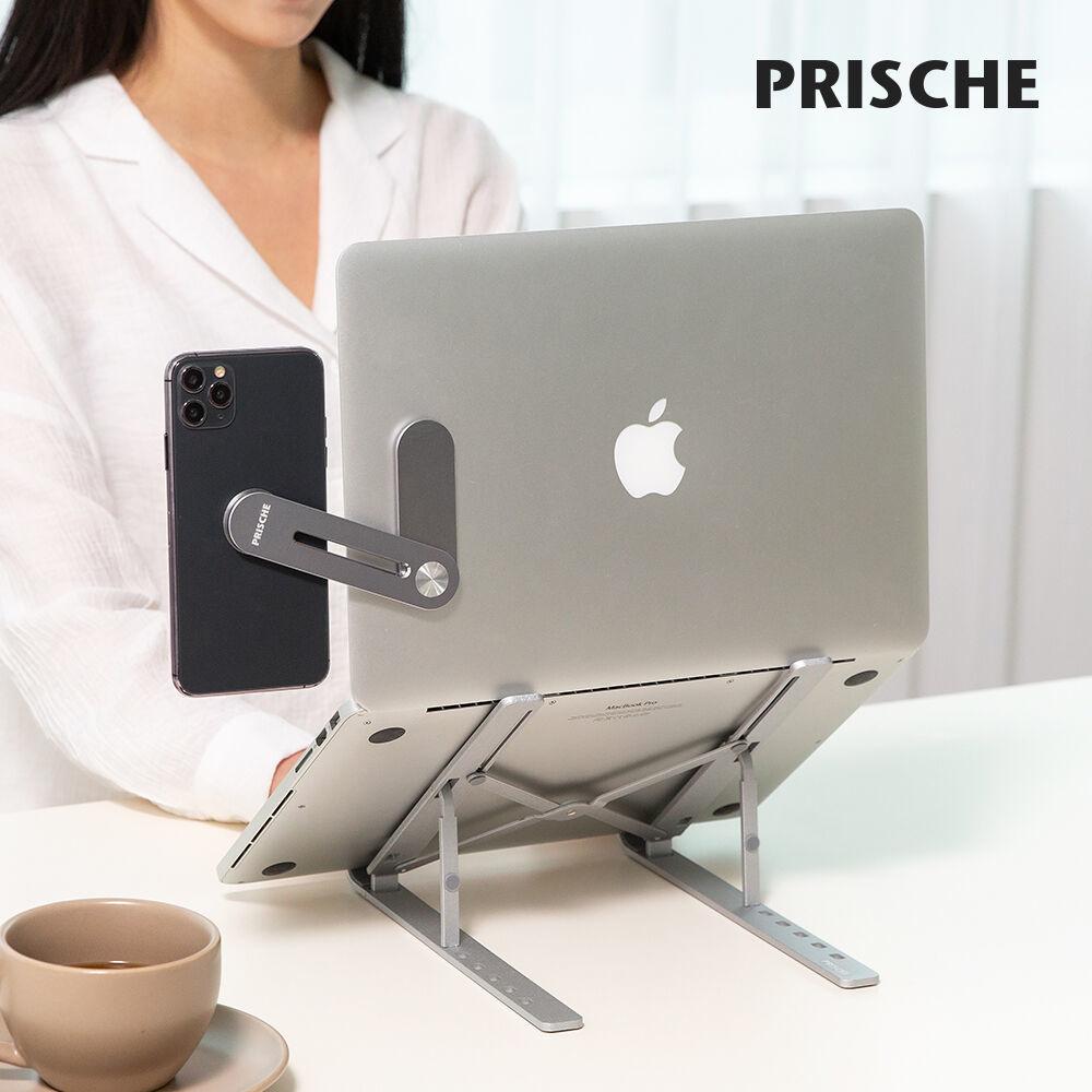 프리쉐 휴대용 바른자세 노트북 스탠드 + 스마트폰 휴대폰 거치대