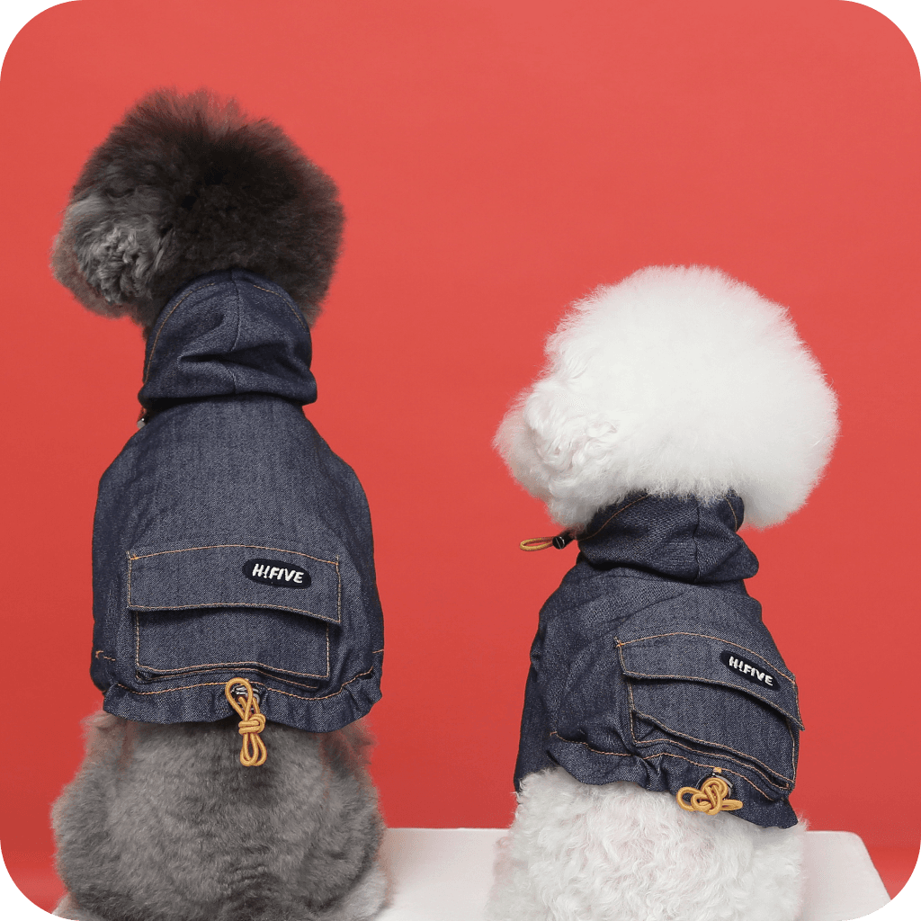 데님 포켓 아노락 후드