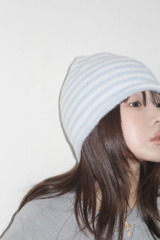softy stripe beanie (4color)