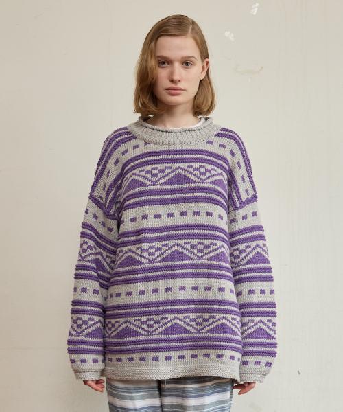Nomad Fair Isle Pullover, Violet