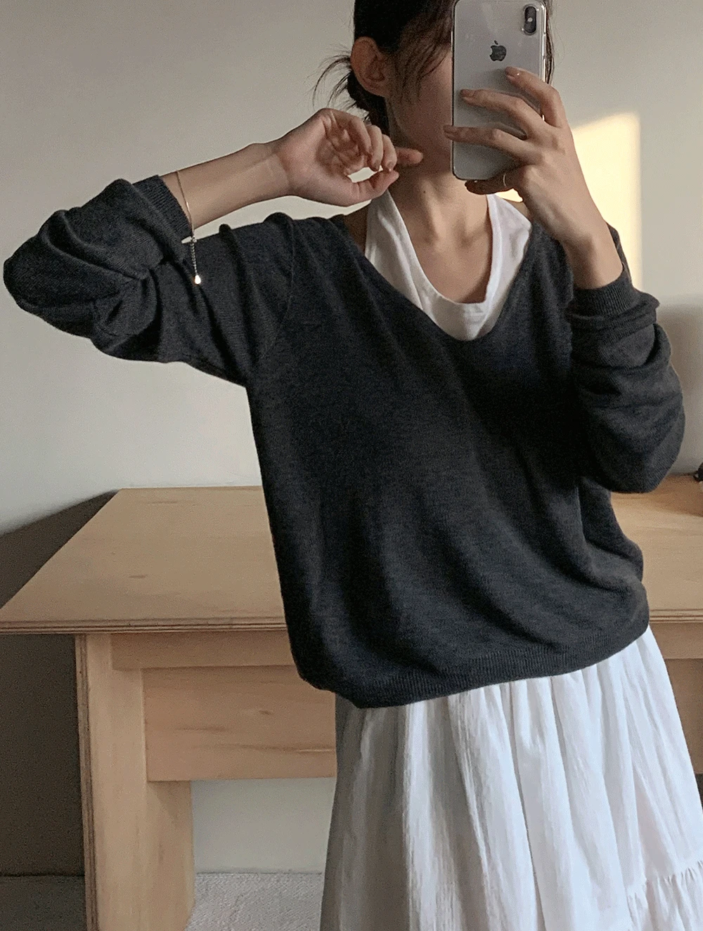 Heis layered knitwear<font style="font-size:0px