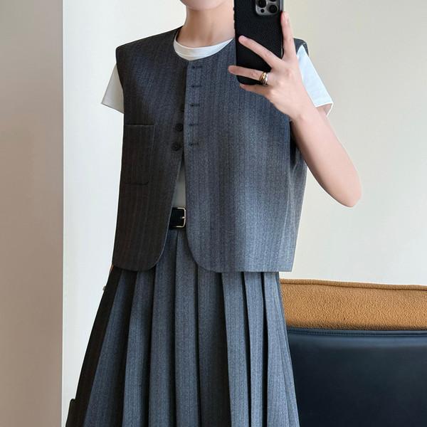 Greyline Pleat Set ( Top & Skirt : Sold Separately )