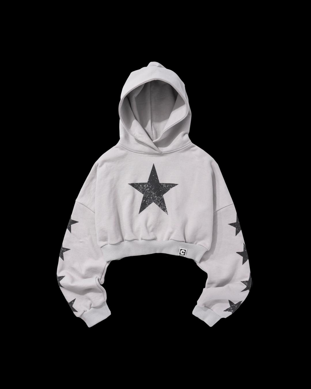 엑스트라오디너리 여성 스트라이트 크롭 후디 라이트 그레이 EX53HD03WLG | 카시나 KASINA