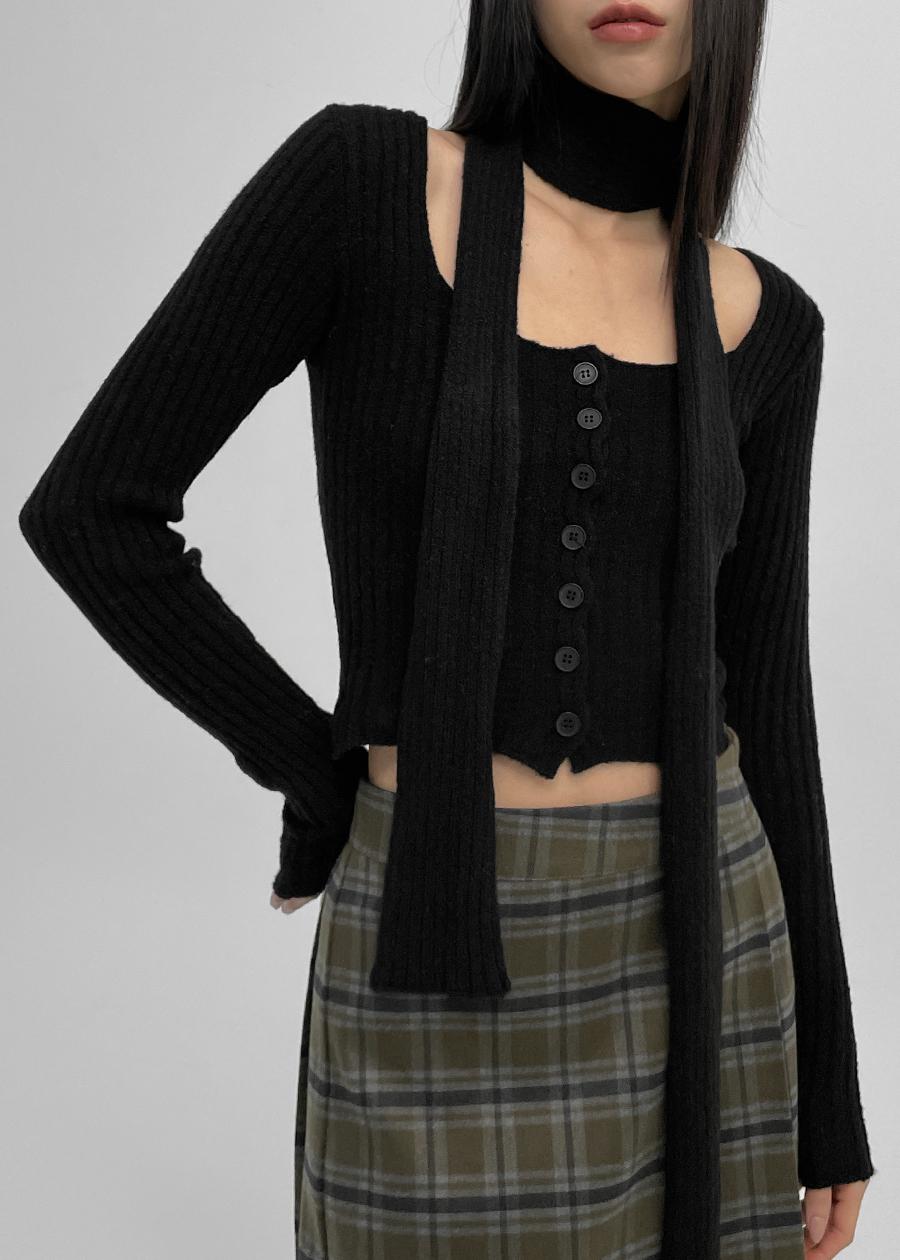 버간드 SET - 가디건, 머플러