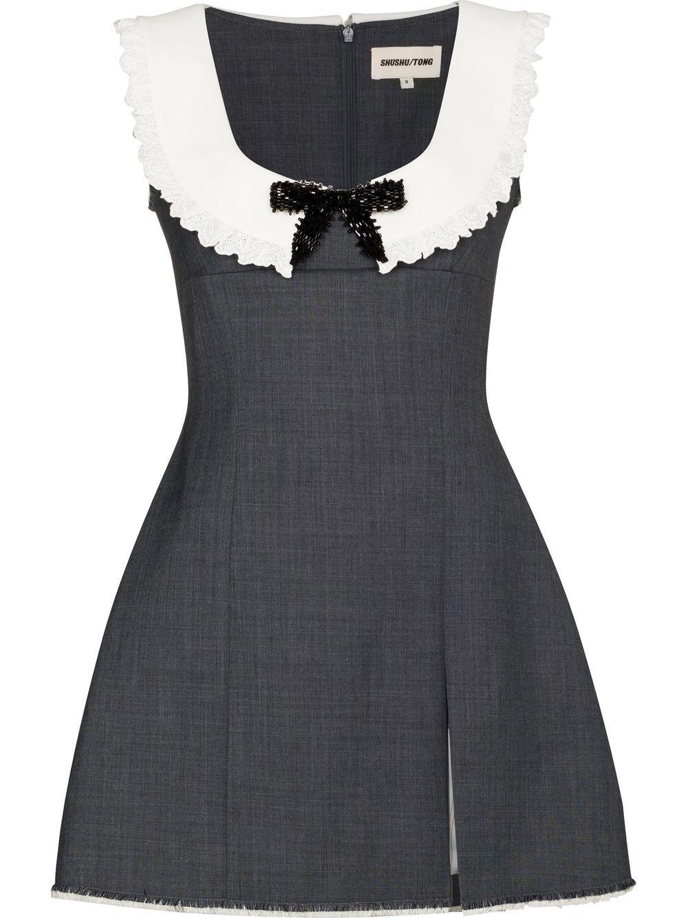 bow-detail sleeveless dress