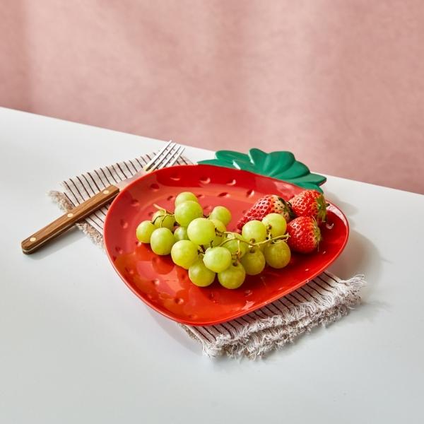 [모던하우스 광양점] 팝팝프루츠 멜라민 딸기모양접시 24CM_PL0124041