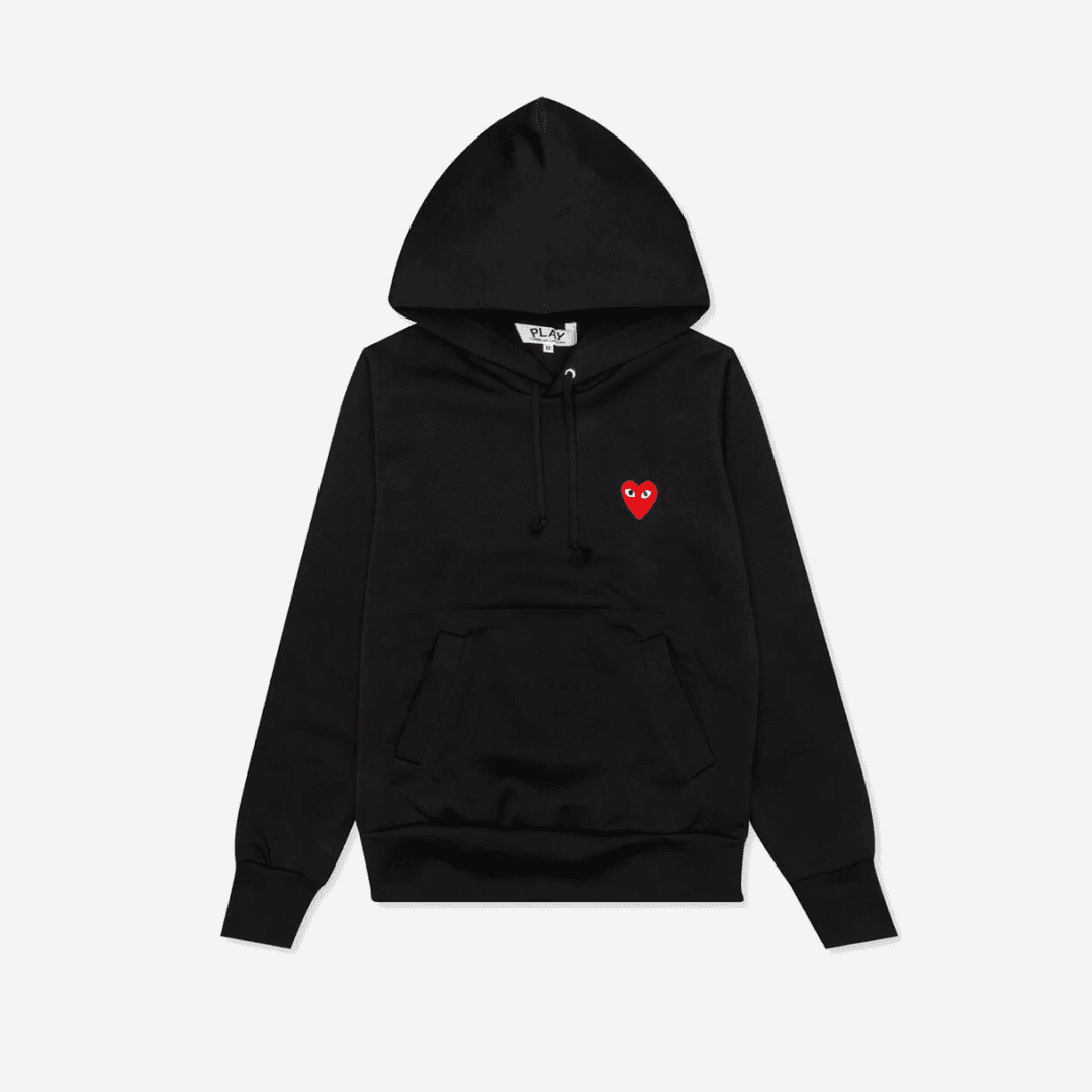 (W) Play Comme des Garcons Hooded Sweatshirt Black
