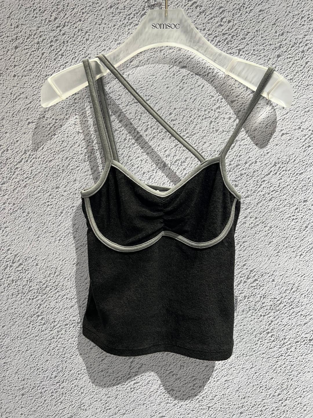 DELL TERRY SLEEVELESS TOP_BLACK