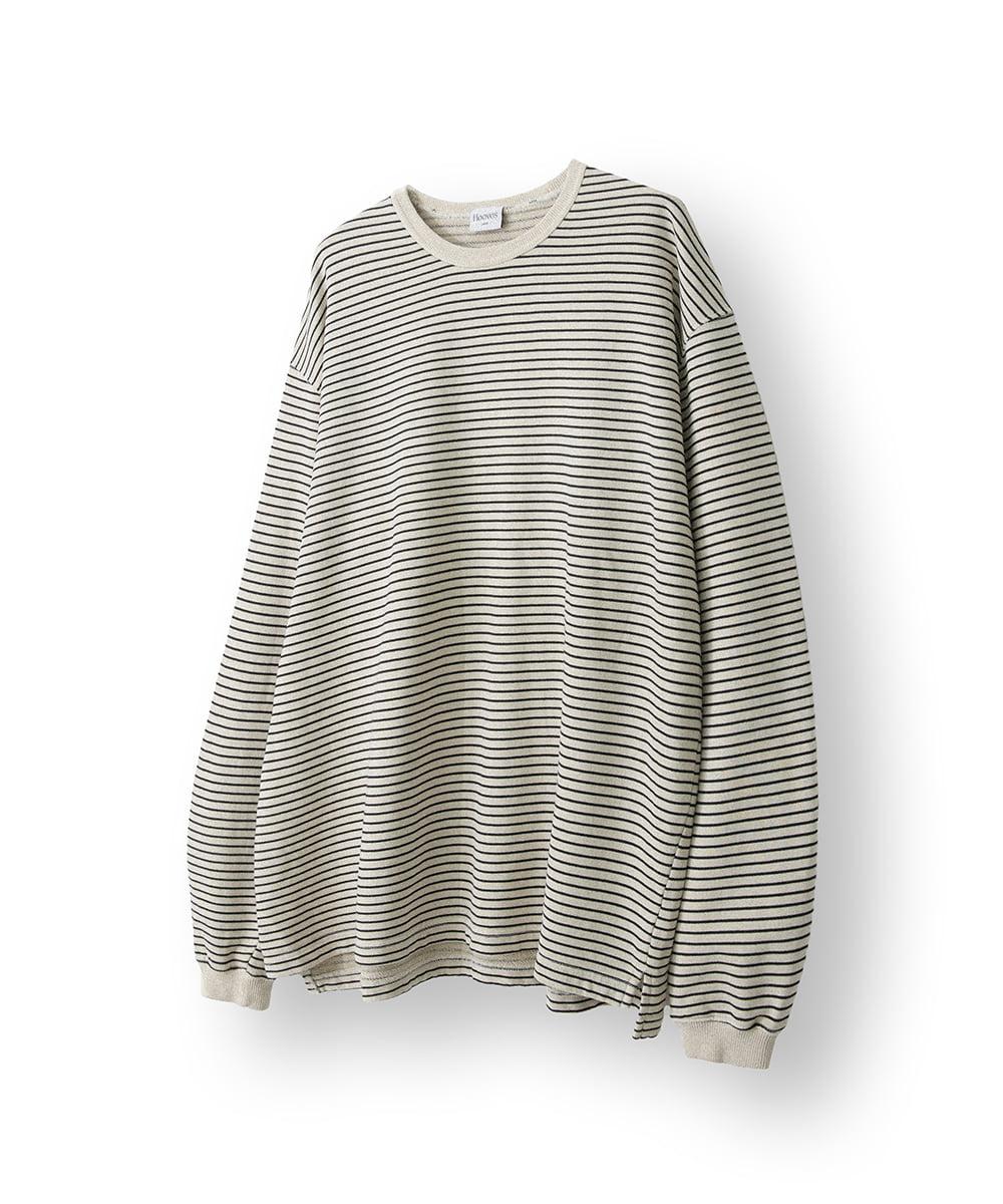 Garment Dying Stripe Tee [Cream]