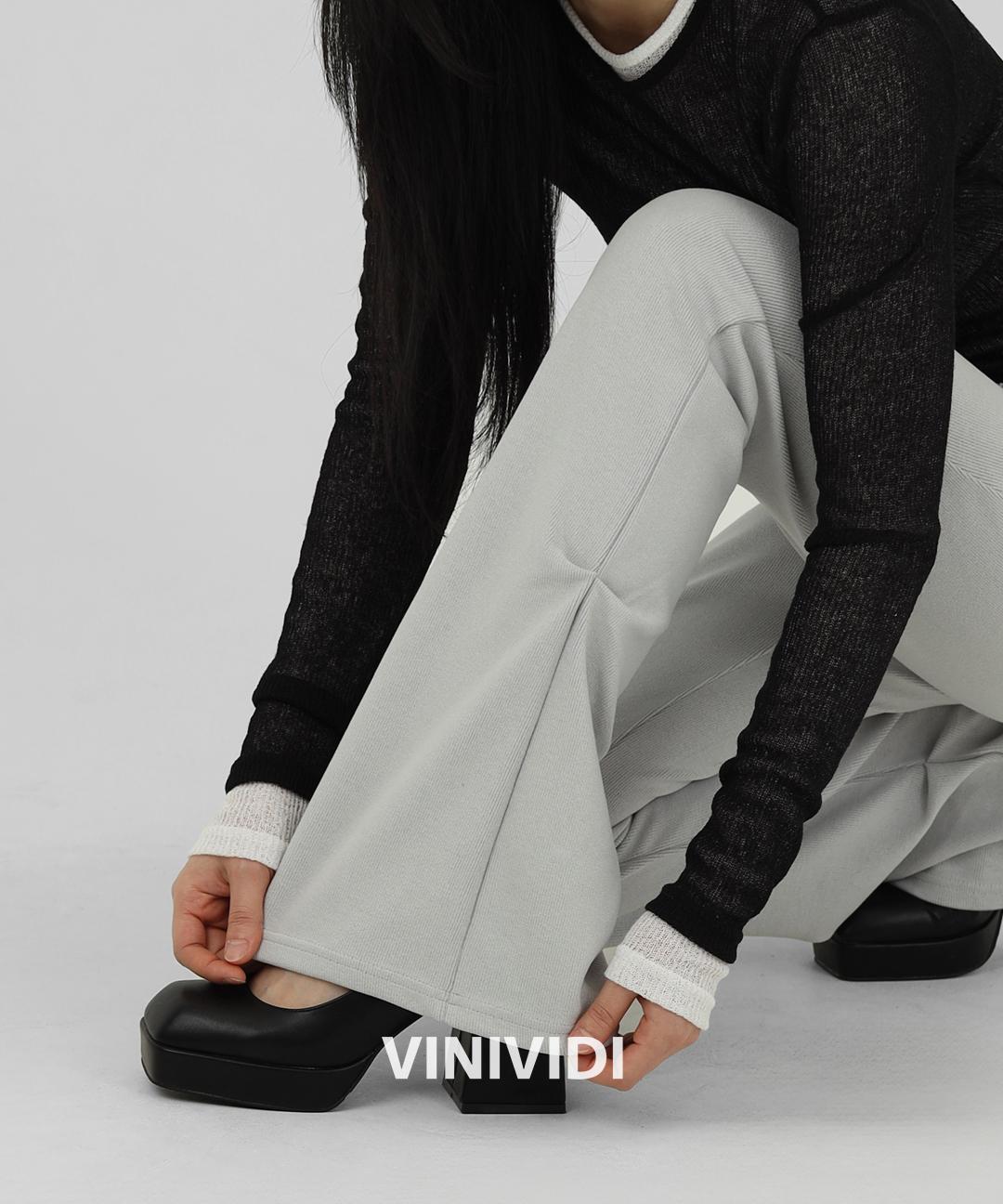 비니비디 [UNIQUE🖤][Made/숏,롱] 밑단 셔링 부츠컷 밴딩팬츠