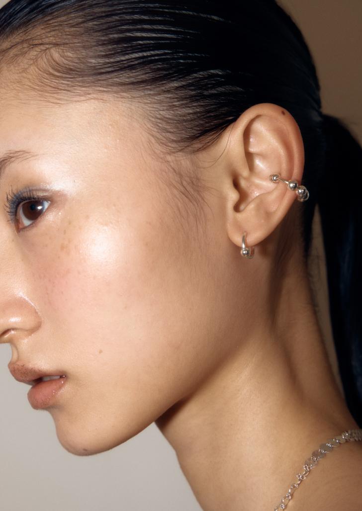 wave ball earcuff