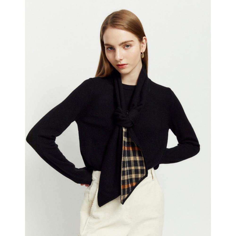 닥스  [populet]블랙 스카프장식 울 니트 WKSW1D915BK