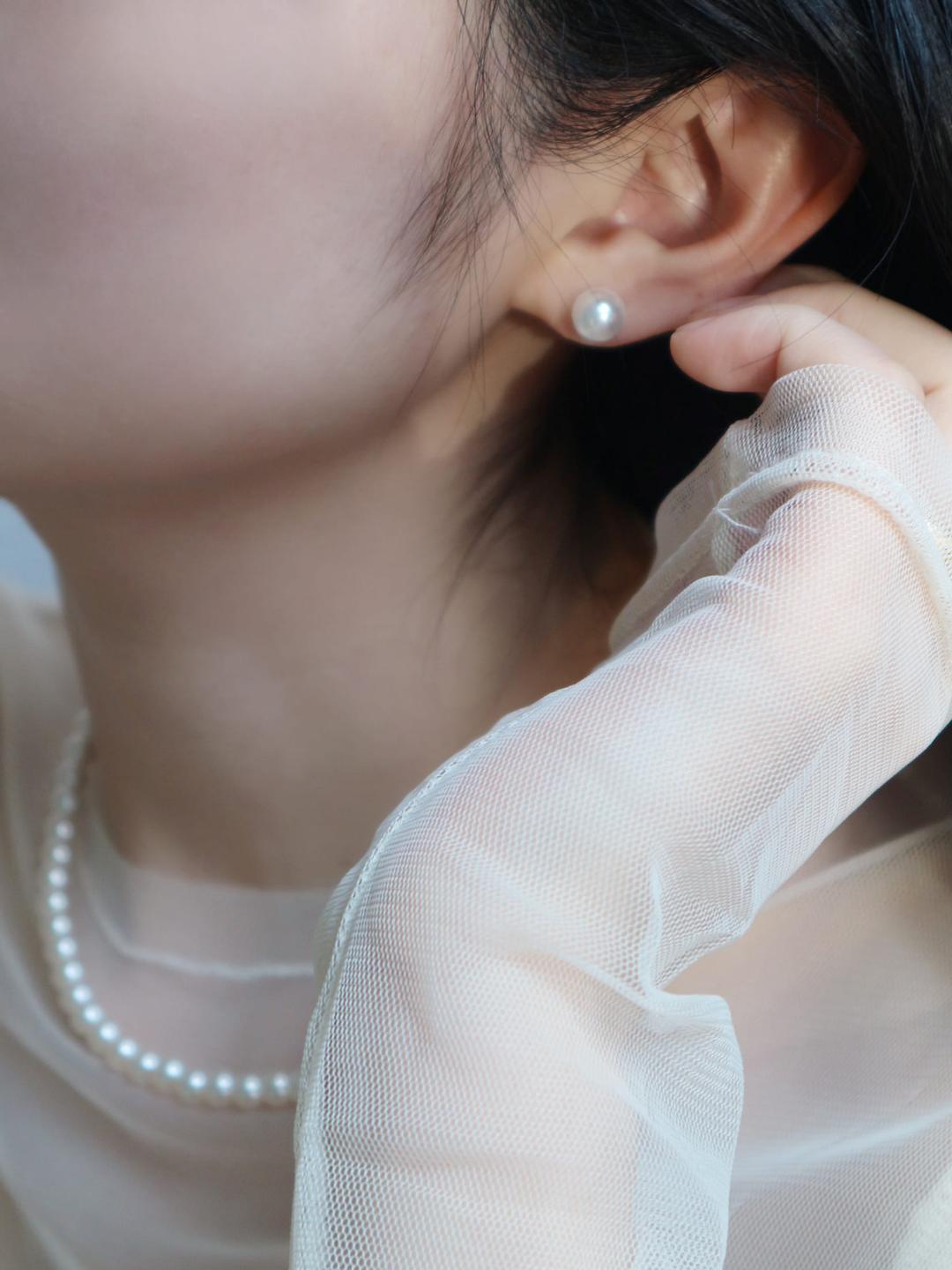 [925silver] SILVER WHITE PEARL EARRING (3 TYPE)