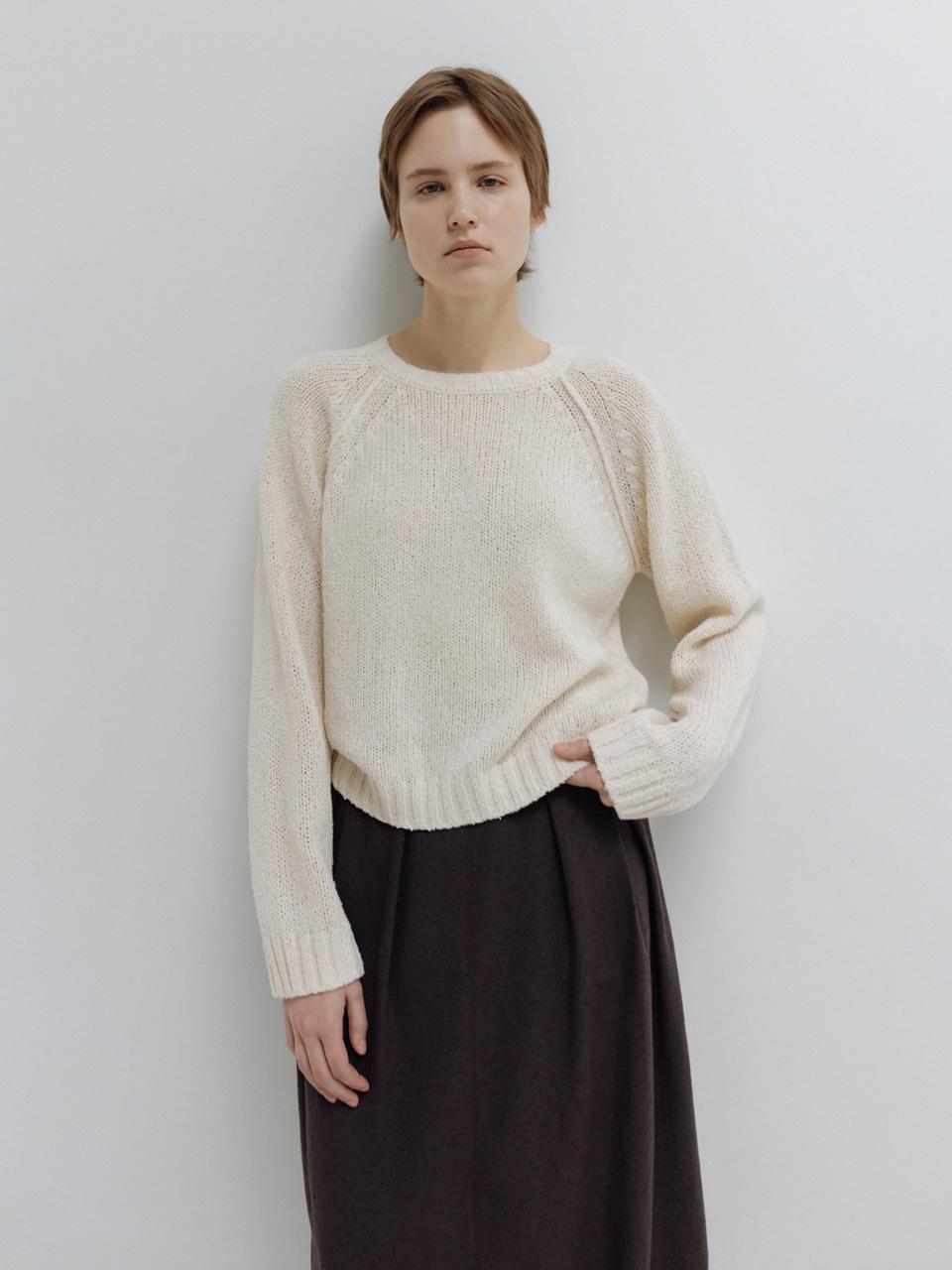 paper round knit (ivory)