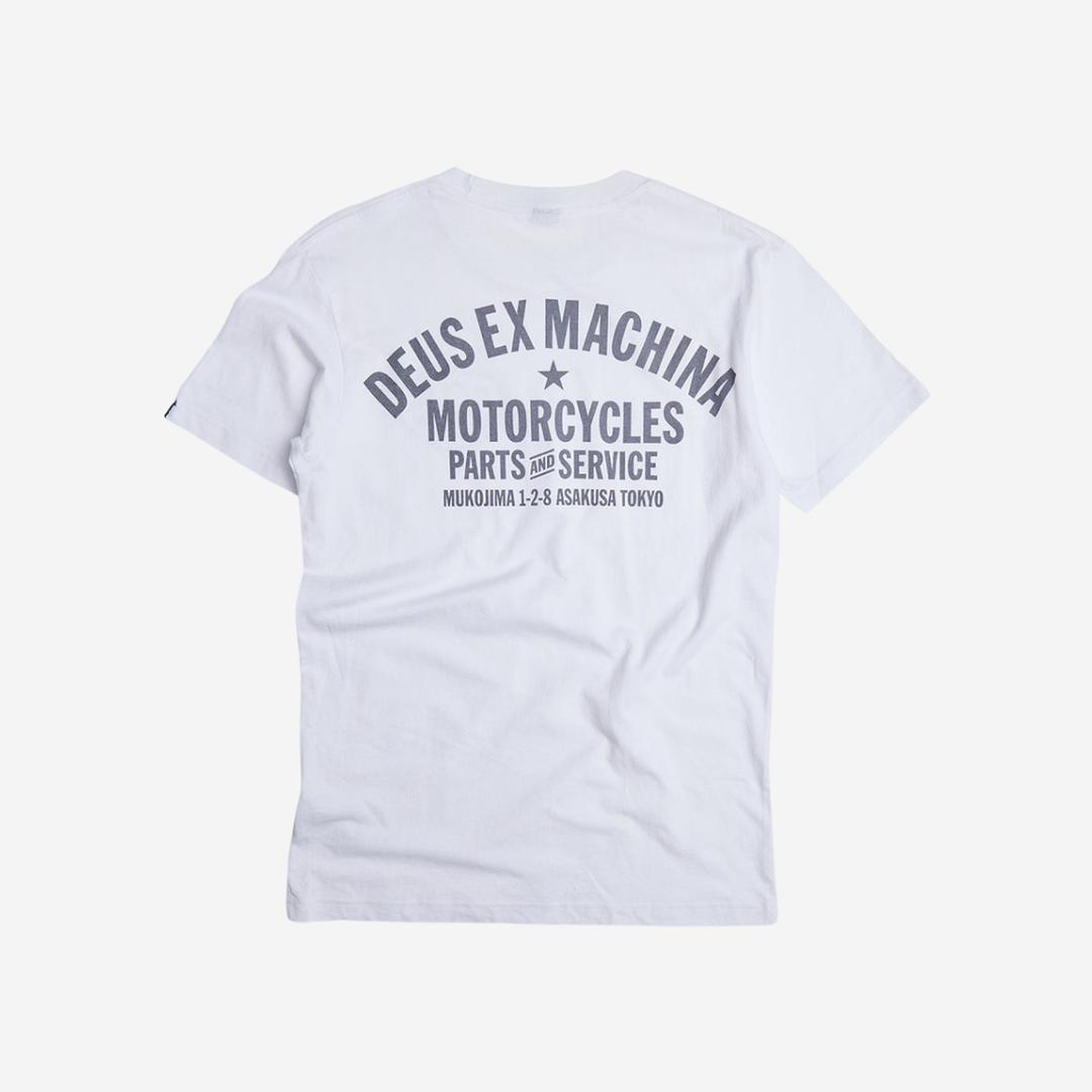 Deus Ex Machina Tokyo Asakusa Address T-Shirt White