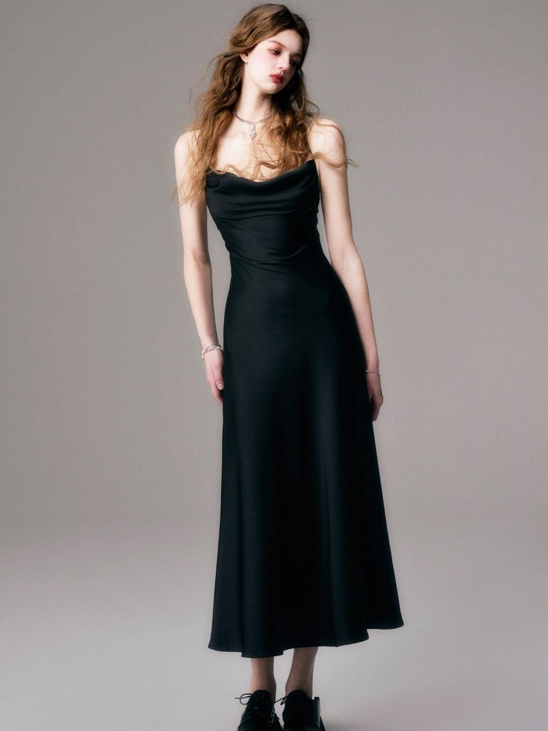 스윙 슬링 긴 드레스