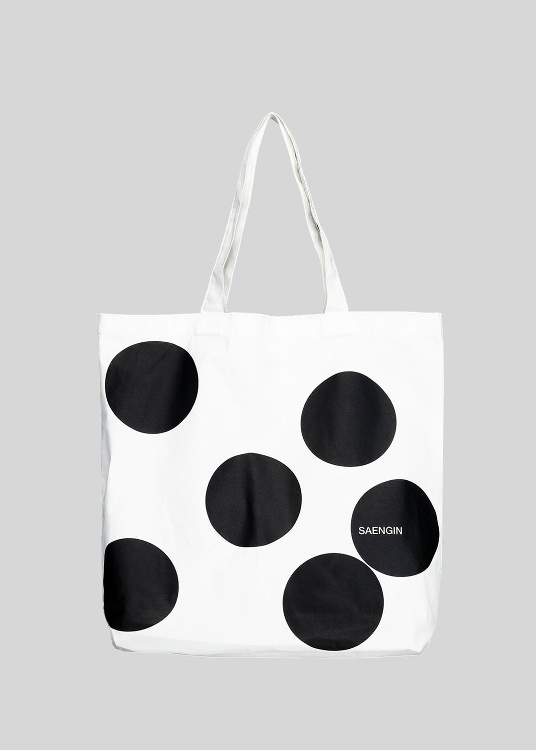 DOT TOTE BAG - WHITE