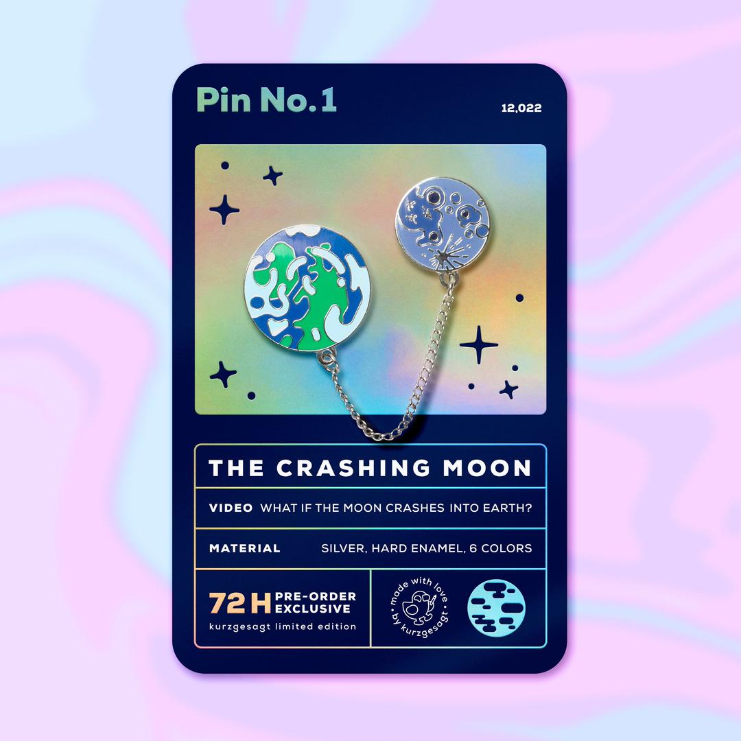 *LIMITED EDITION* Crashing Moon Enamel Pin