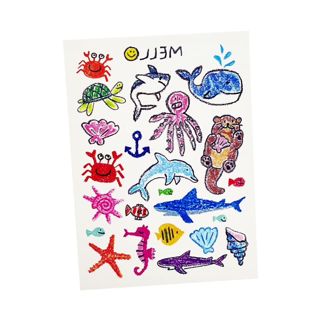 [KC인증] tattoo sticker_ love ocean