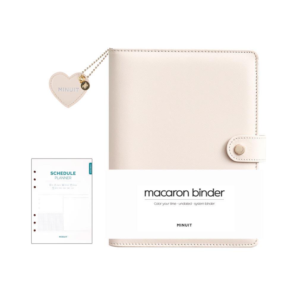 미뉴잇 마카롱 6공 다이어리 속지팩 세트, A5 크림(속지팩)