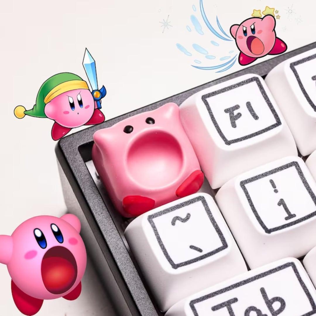 Cute Kirby Keycap, Pink Kirby Keycap, Artisan Kirby Keycap, Kirby Keycap for Mechanical Keyboard, Cute Artisan Keycap for Her
