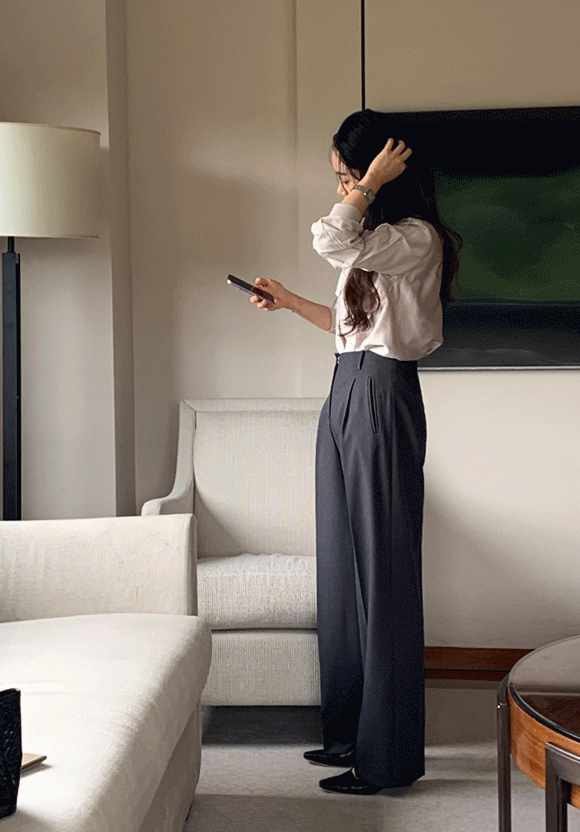 멜로즈무드 듀이 원핀턱 슬랙스sl(2color)