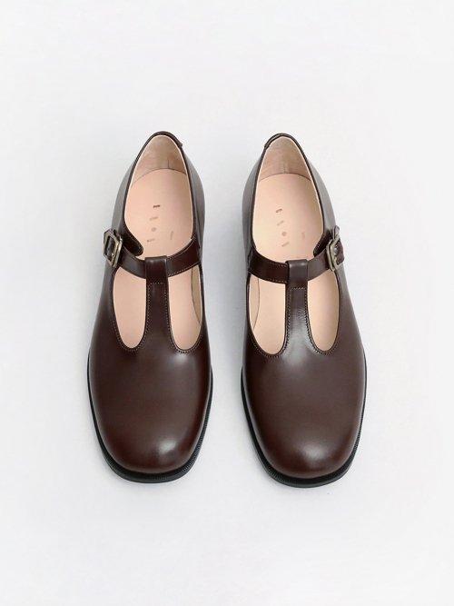T-Mary Jane Shoes . Brown