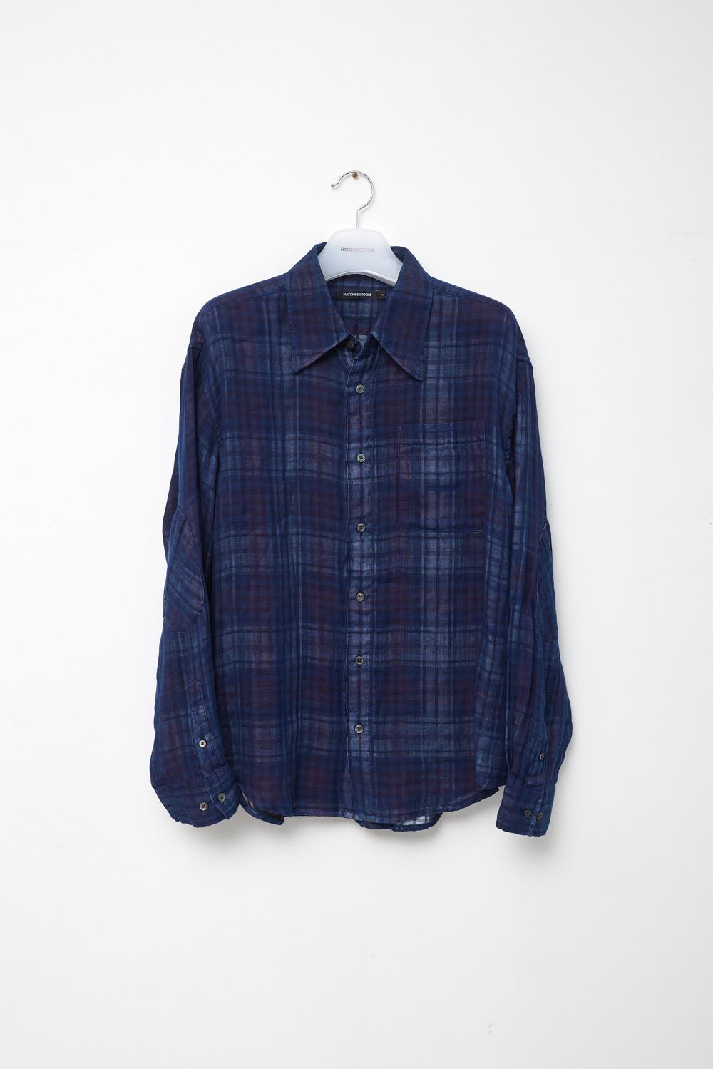 Archive Shirt V2 Shadow Check Linen Blue