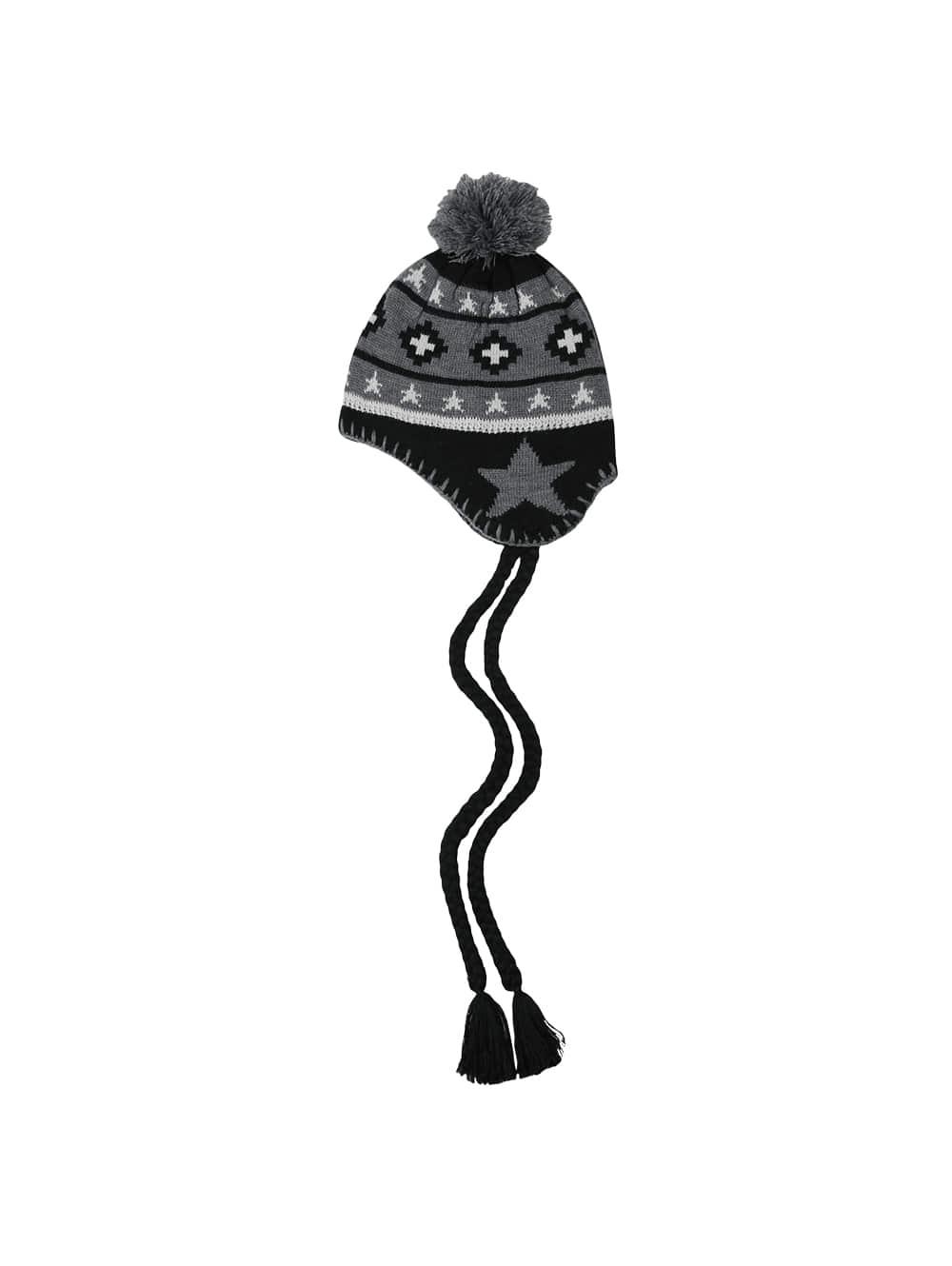 [10/16 예약 배송] STAR EARFLAP BEANIE [BLACK]