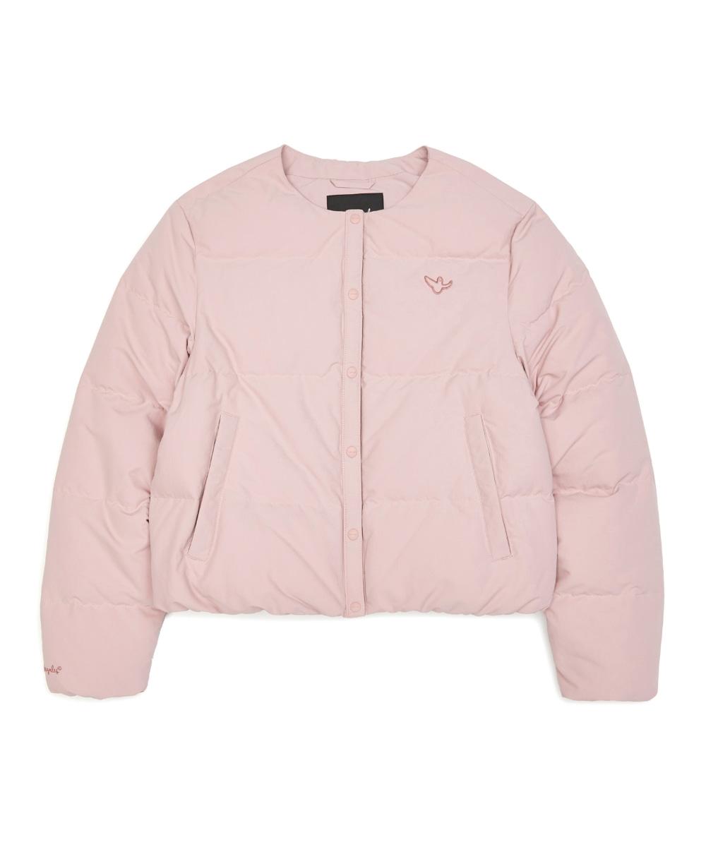우먼즈 엔젤 아플리케 경량 다운 자켓 - PINK