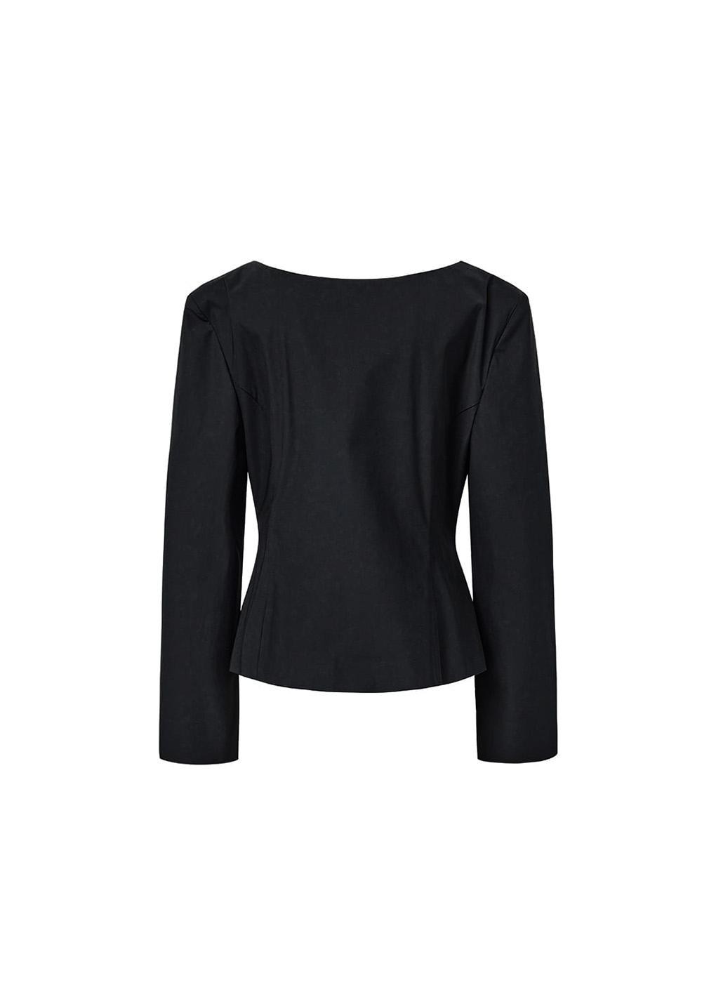 boat neck two way top, black