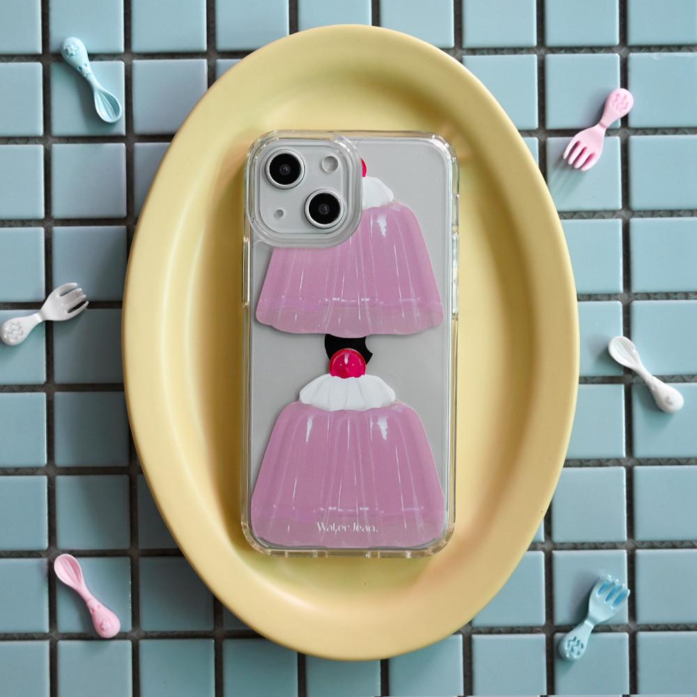 워터진 / 피치 젤리 젤하드 케이스 (맥세이프 변경 가능) iphone 15 pro max