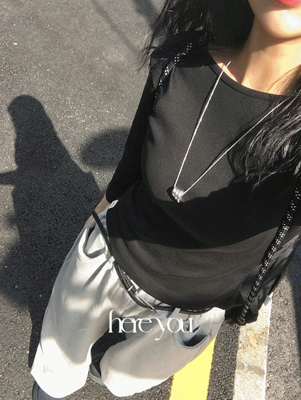 여유주문💗 [here you] 아워 베이직 7부 T - 3color (7부티/기본티셔츠/가을티셔츠/핏보장/데일리/베이직/히얼유)