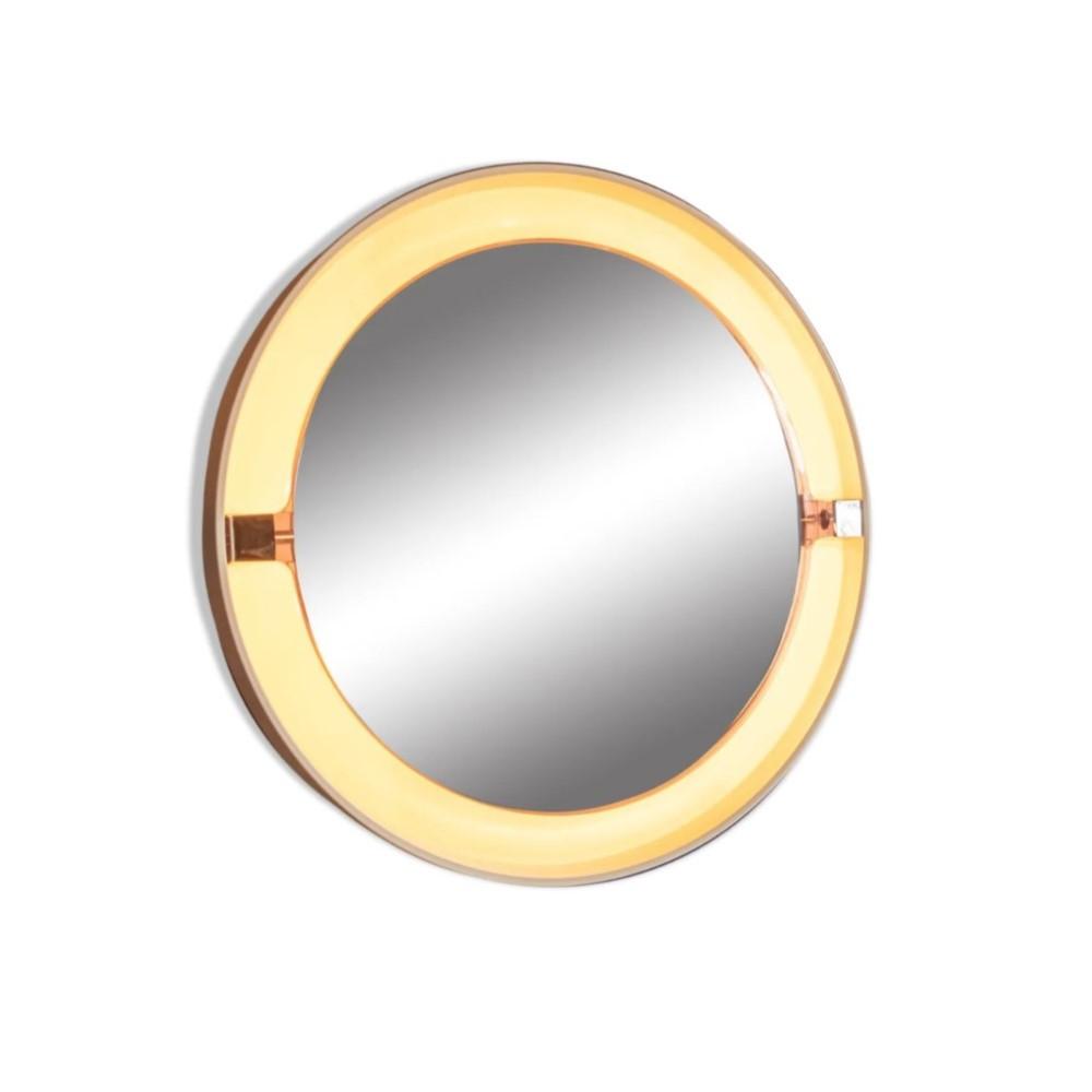 알리버트 빈티지 라운드 조명 거울 LED 욕실 인테리어 벽걸이 거울