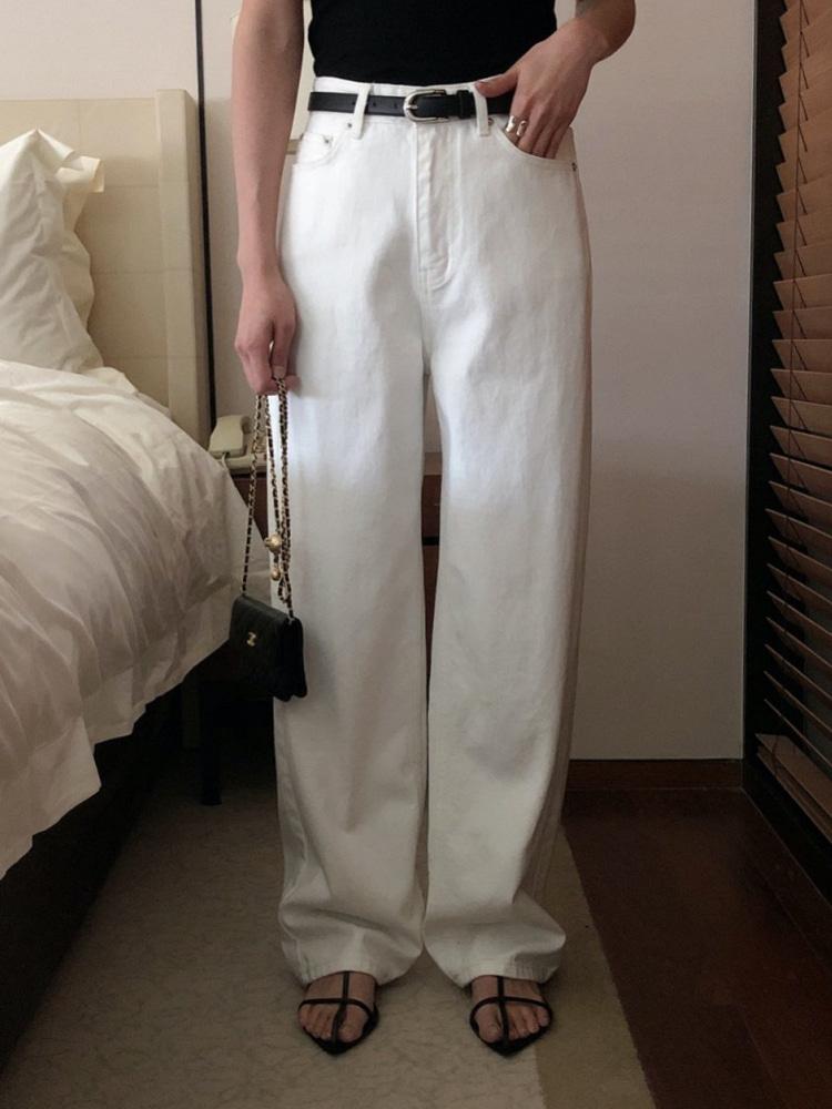 유이르무이 [100장 돌파] overclassic 오버클래식 클래식 뮤 크림 와이드 데님 팬츠 1color