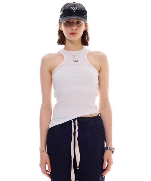 아리(ARI)  UNBALANCE SLEEVELESS TOP / WHITE - 사이즈 & 후기 | 무신사