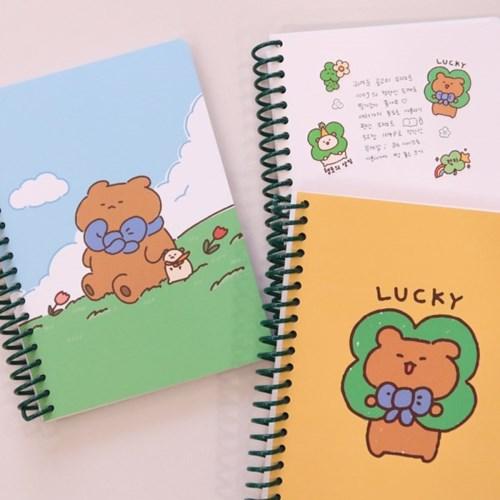 지니요니 곰고미 B6 무지노트 2종