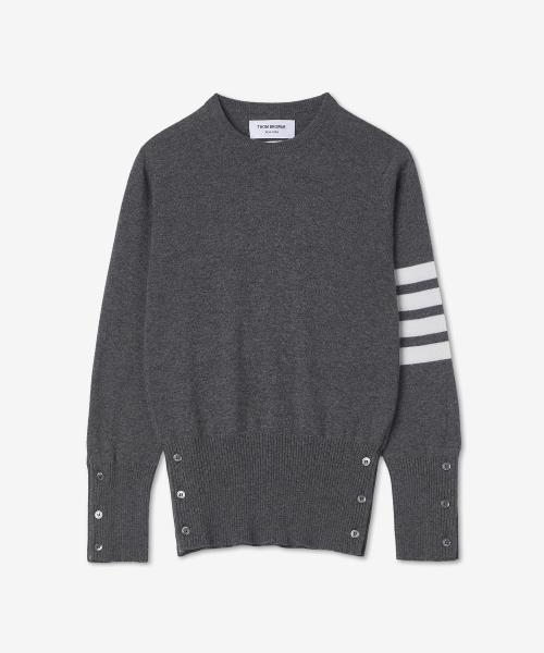 캐시미어 4 바 클래식 풀오버 니트 - 미디엄그레이 / FKA001A00011035