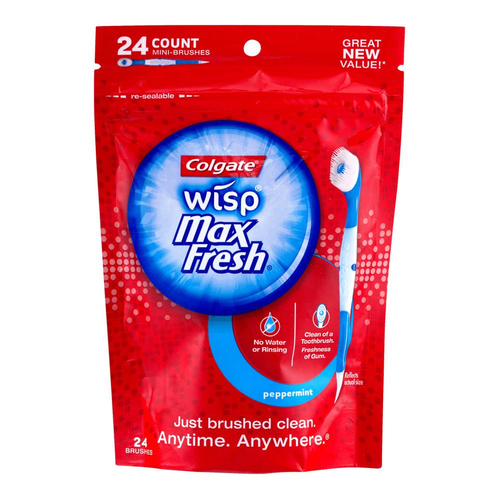 콜게이트 맥스 후레쉬 일회용 휴대용 미니 칫솔 24개입
