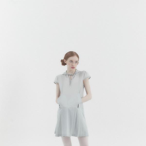 Dolls Hoodie Cap Sleeve Dress Sky