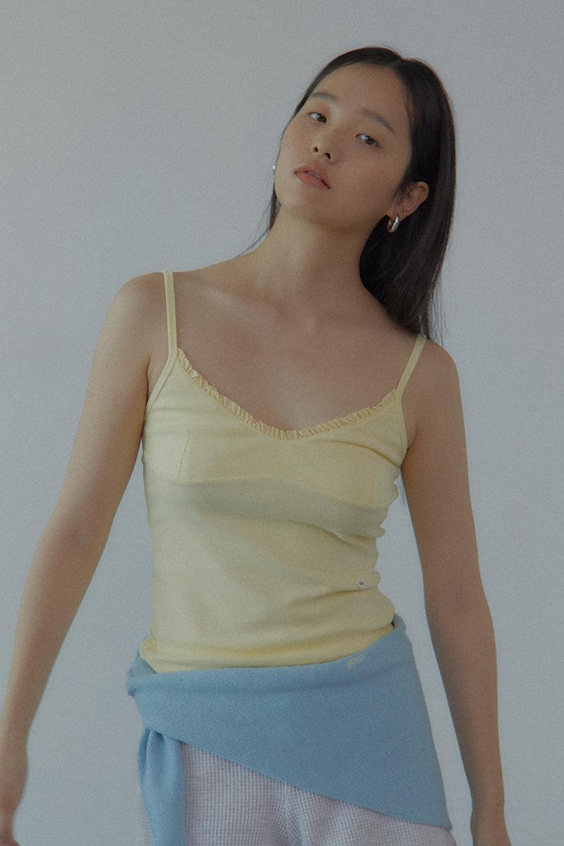 Ruffle bra top_yellow